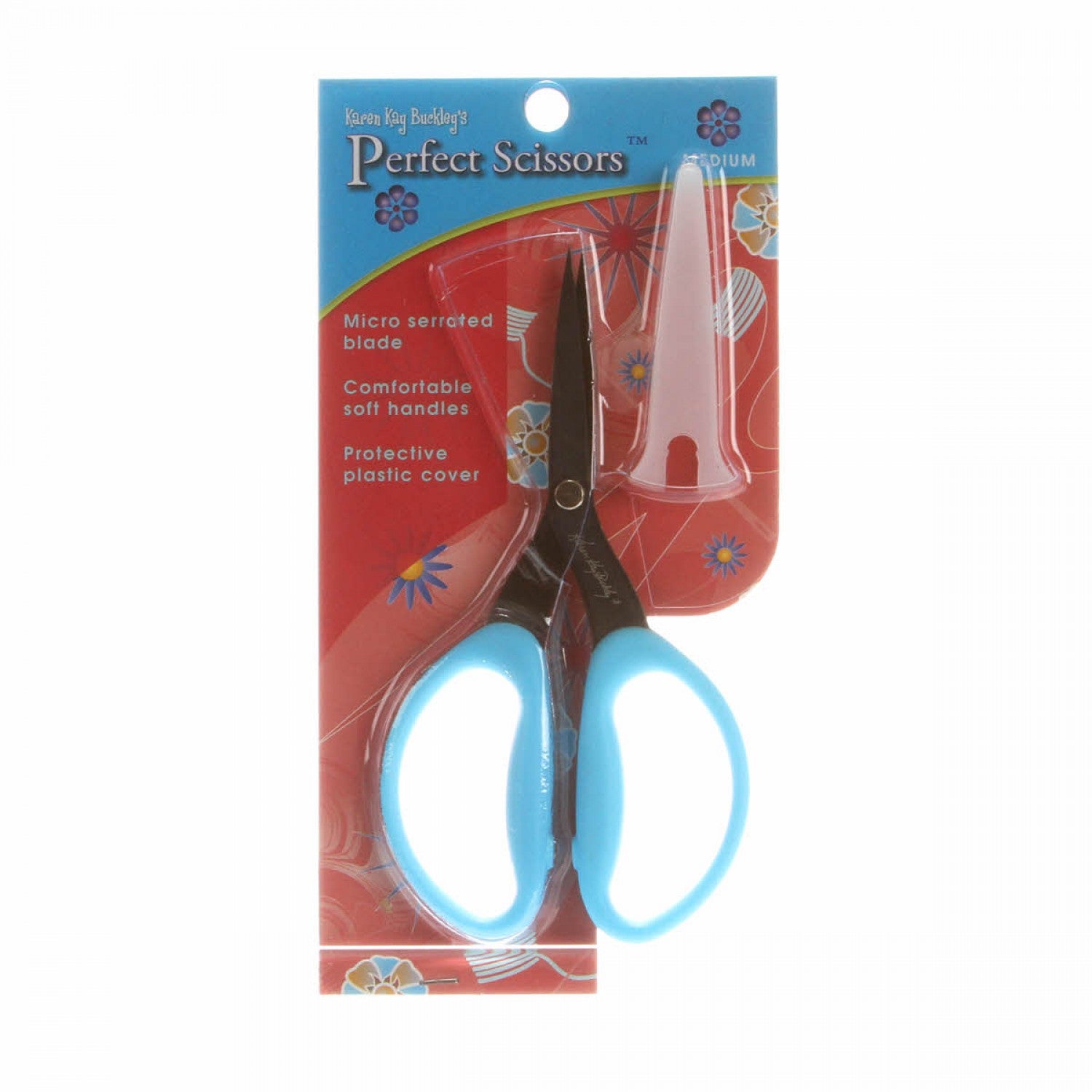 Karen Kay Buckley Perfect 6 | Metal-Blue | Pack of 1 Scissors