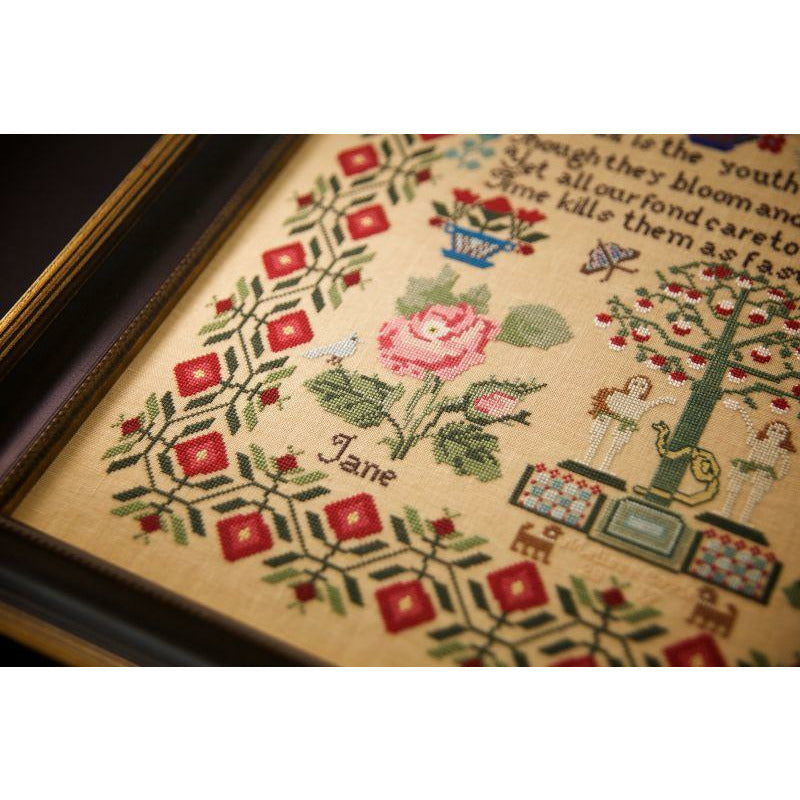 Hands Across The Sea ~ Jane Jackson c. 1820-40 Reproduction Sampler Pattern