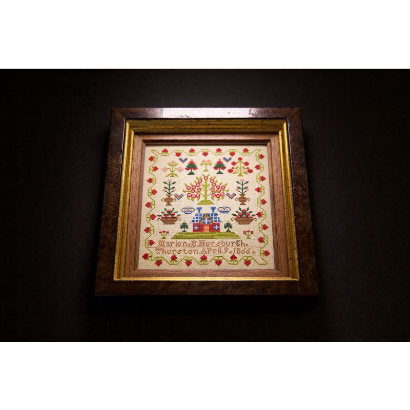 Hands Across The Sea ~ Little Gems Series - Marion B Horsburgh 1866 Sampler Pattern PDF
