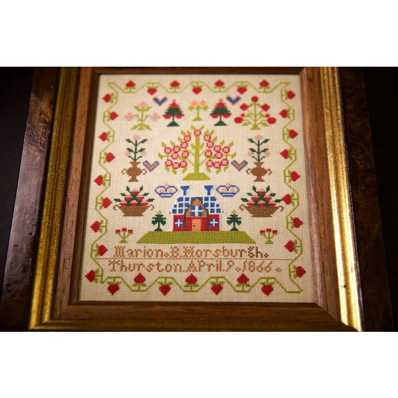 Hands Across The Sea ~ Little Gems Series - Marion B Horsburgh 1866 Sampler Pattern PDF