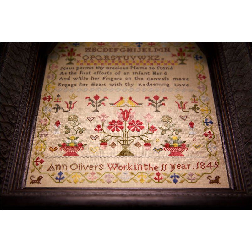 Hands Across The Sea ~ Ann Oliver 1845 Sampler Pattern Printed Booklet