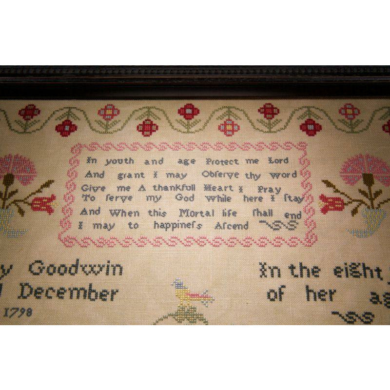 Hands Across The Sea ~ Mary Goodwin 1798 Reproduction Sampler Pattern