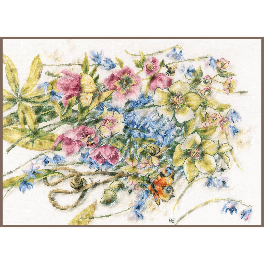 Meeting Around Helleborus Cross Stitch Kit