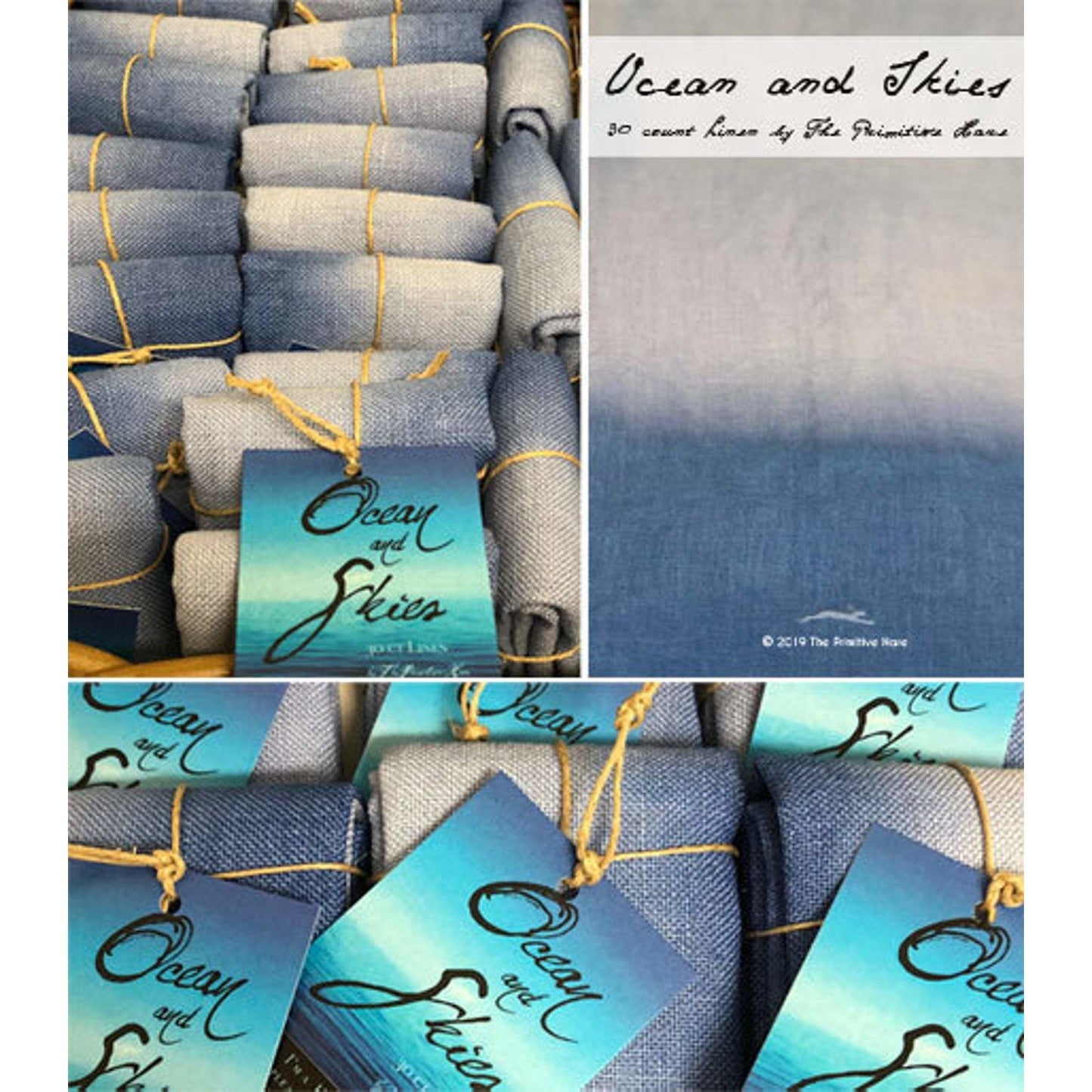 Primitive Hare ~ 30 ct. Ocean and Skies Linen
