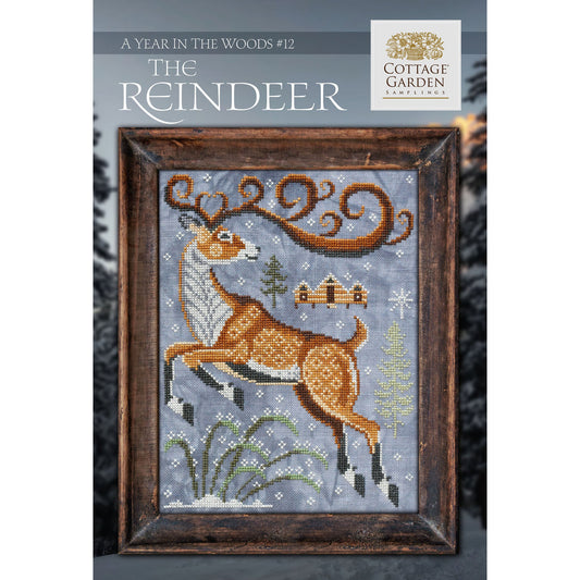 Cottage Garden Samplings ~ A Year In The Woods ~ The Reindeer Pattern #12