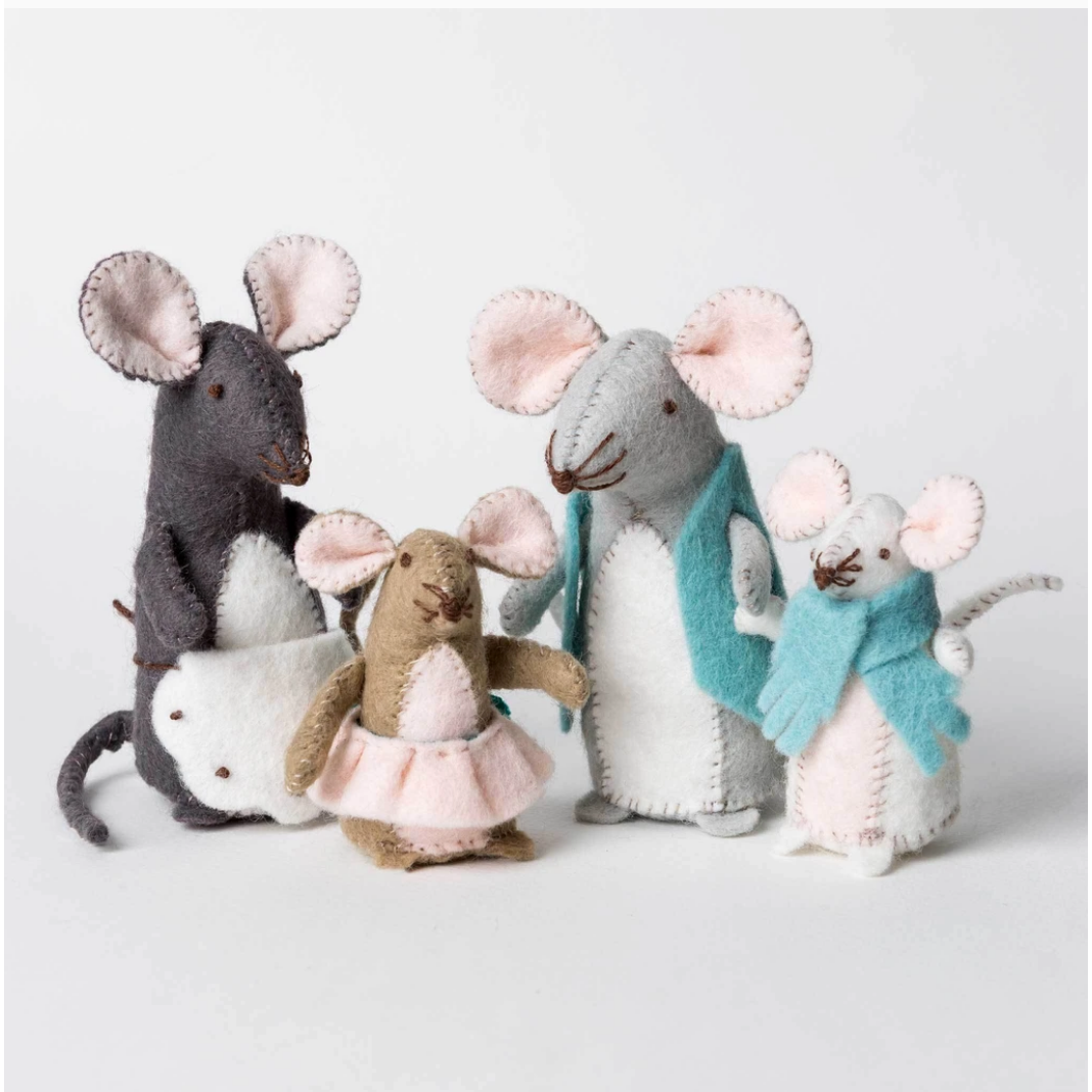 Corrine Lapierre ~ Wool Felt Craft Kit ~ Mouse Family