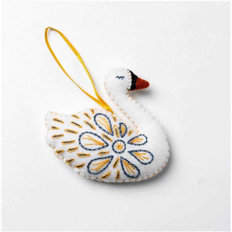 Corrine Lapierre ~ 12 Days of Christmas - Swan a-Swimming Mini Embroidery Kit
