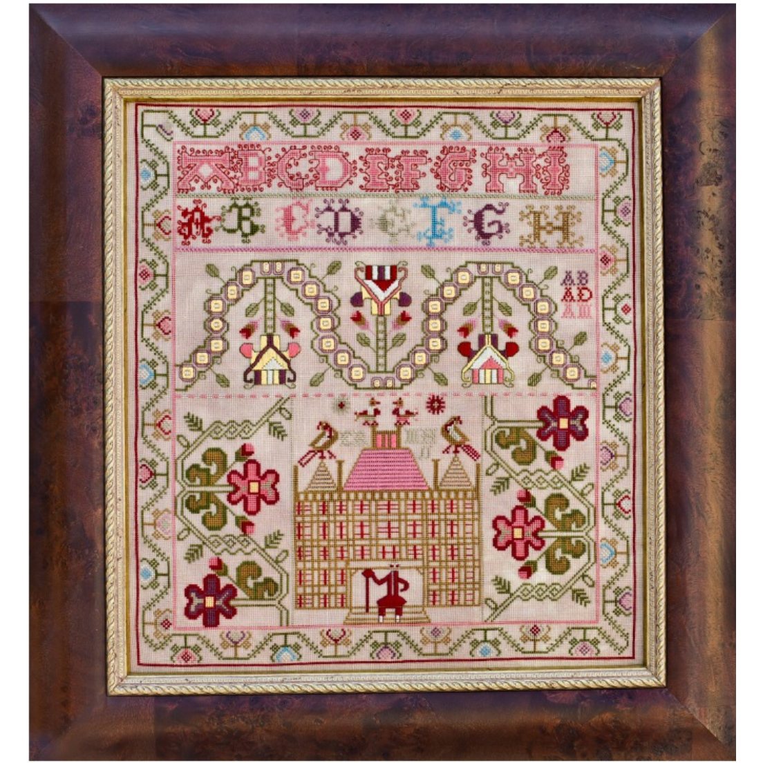 Hands Across The Sea ~ Old Scot 1740 Reproduction Sampler Pattern