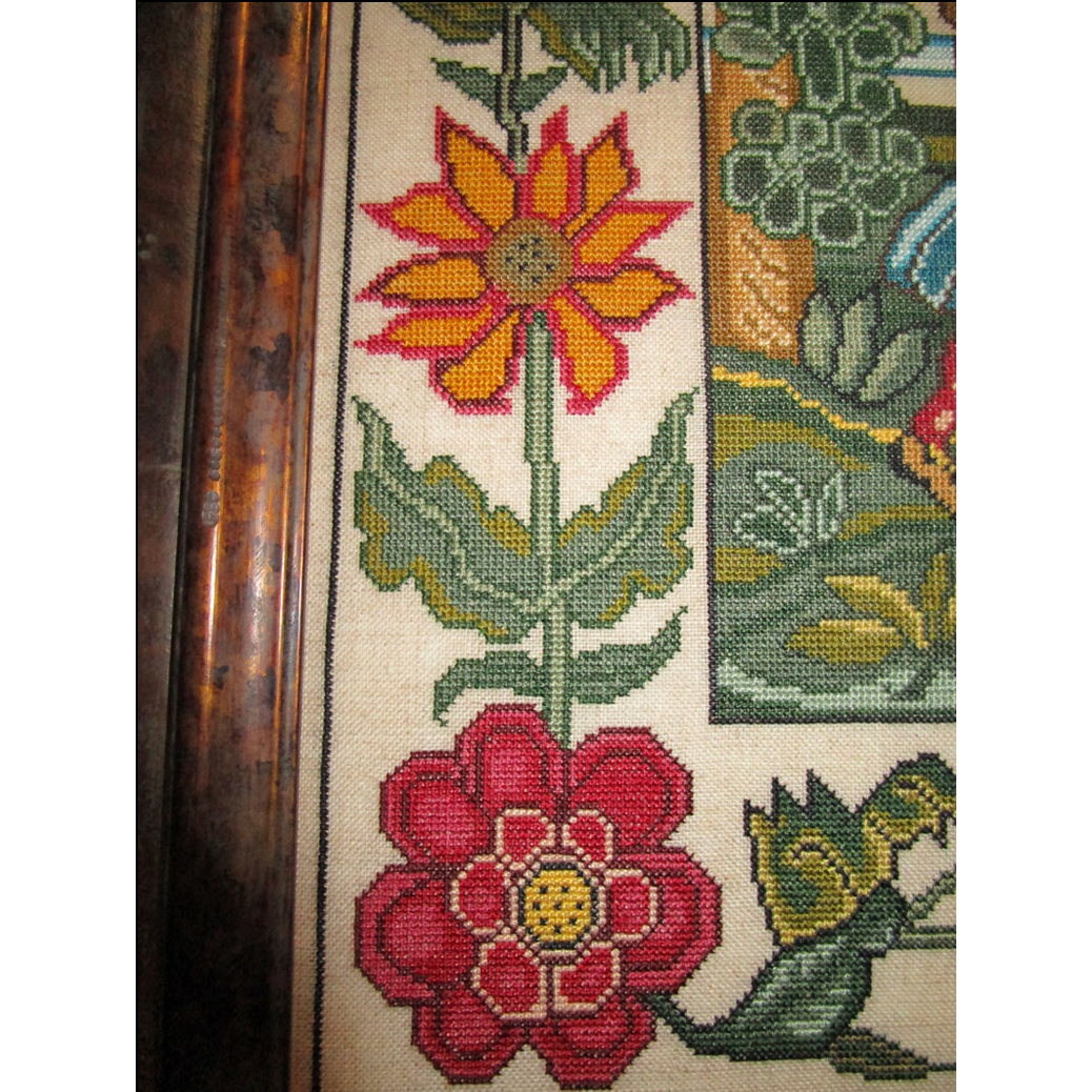 The Scarlet Letter ~ Man Dogs and Deer Reproduction Sampler Pattern