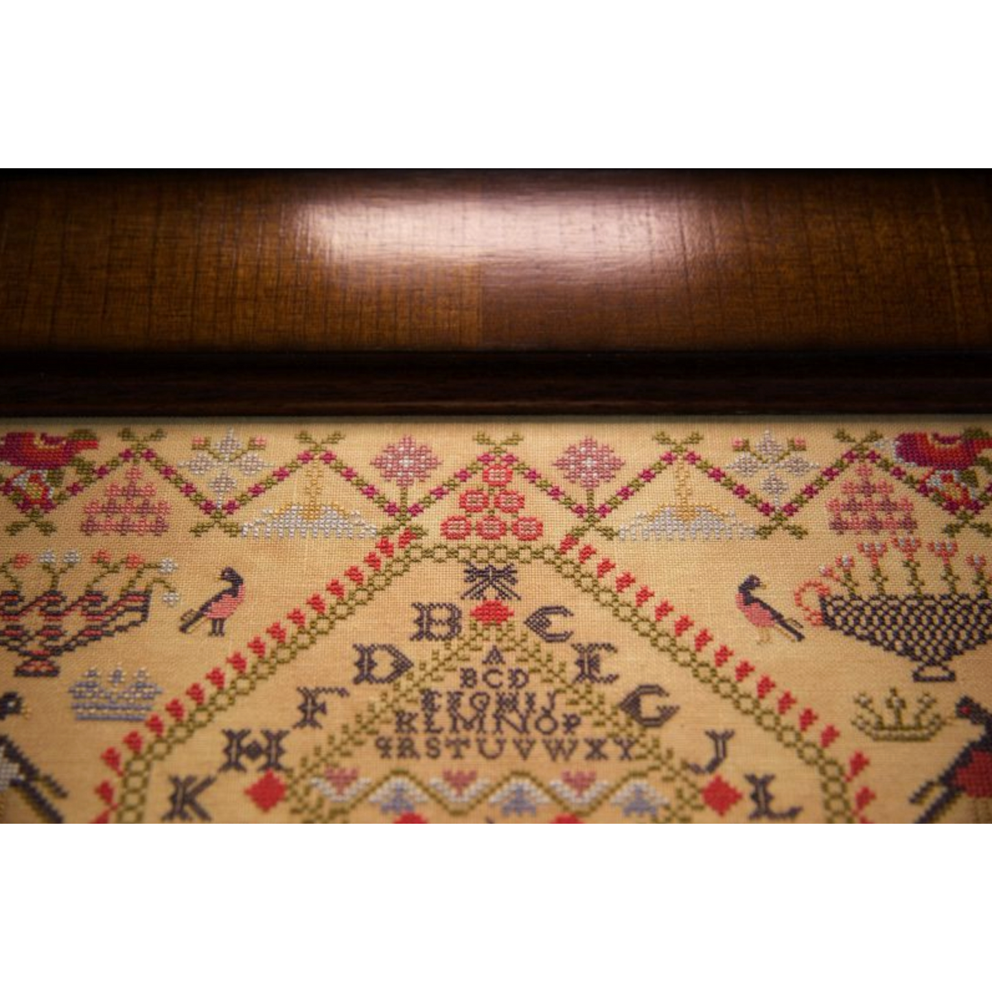 Hands Across The Sea ~ Hannah Campbell 1838 Sampler Pattern PDF