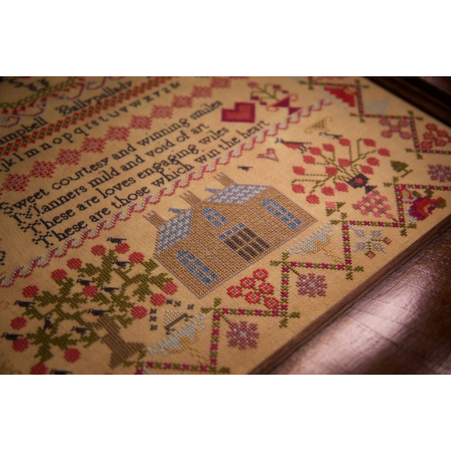 Hands Across The Sea | Hannah Campbell 1838 Sampler Pattern Booklet