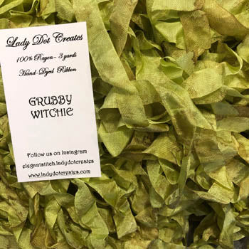 Lady Dot Creates ~ Rayon Ribbon - Grubby Witchie
