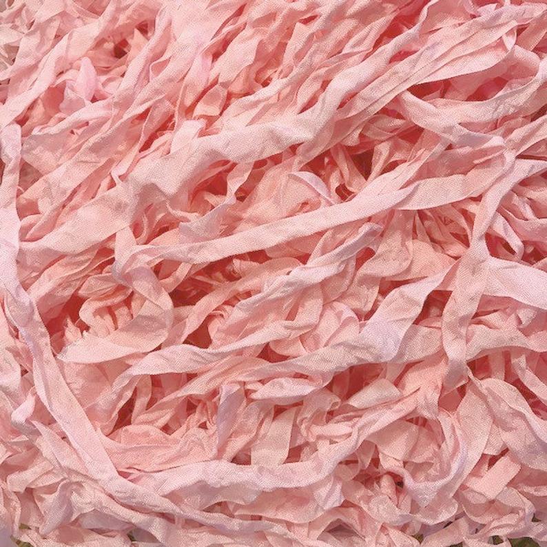 Lady Dot Creates ~ Rayon Ribbon - Peachy