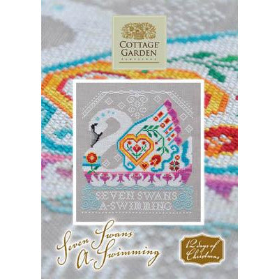 Cottage Garden Samplings ~ 12 Days of Christmas - Seven Swans A Swimming Pattern