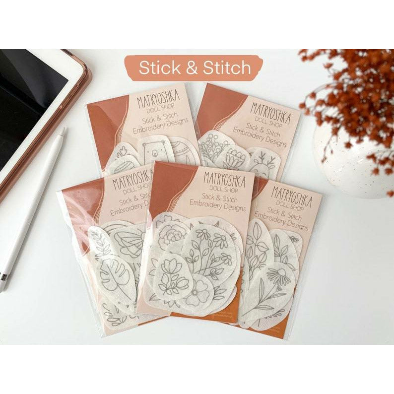 Stick & Stitch | Fun & Floral | Pack of 9 designs 