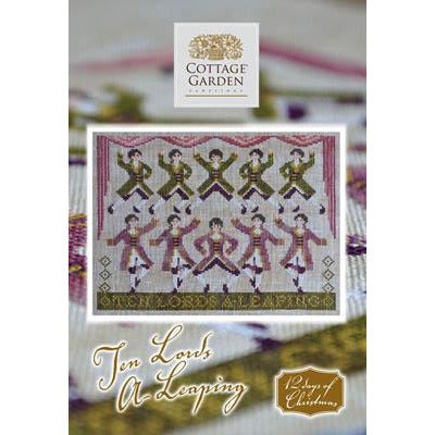 Cottage Garden Samplings ~ 12 Days of Christmas - Ten Lords A Leaping Pattern