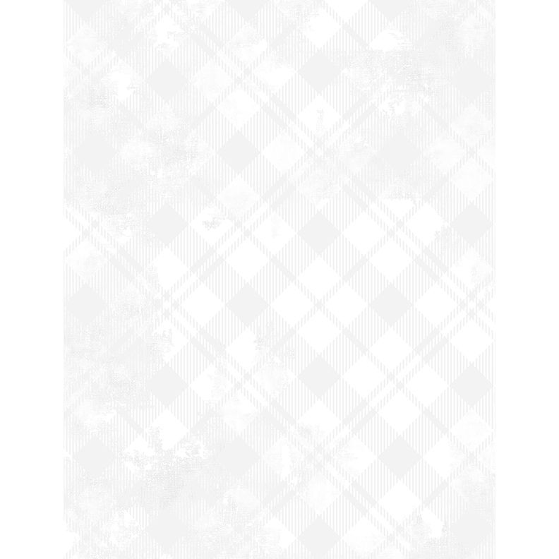 Essentials Dry Brush ~ Plaid ~ 89291 100 White on White