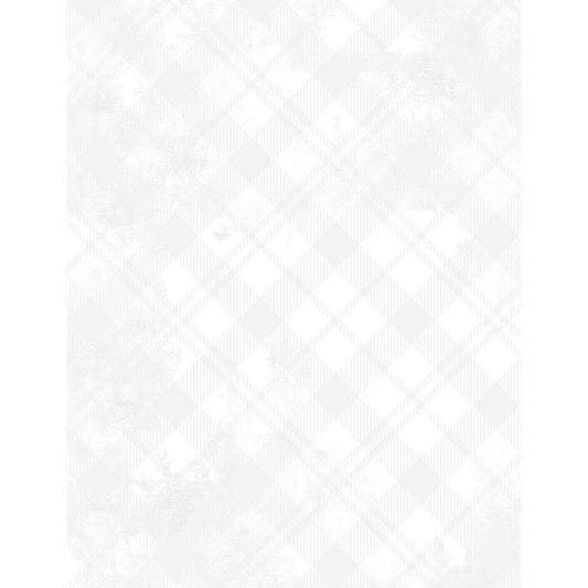 Essentials Dry Brush ~ Plaid ~ 89291 100 White on White