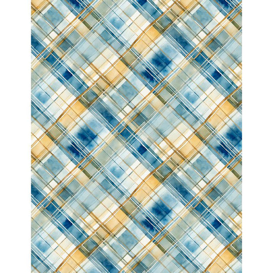 Sunkissed ~ Watercolor Plaid ~ 1665-33920-145 Blue