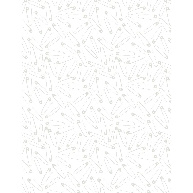 Sew Happy ~ Safety Pins White on White ~ 1817-39153-100
