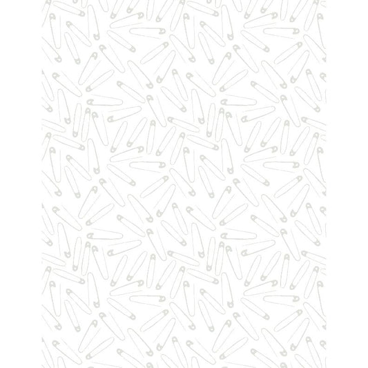 Sew Happy ~ Safety Pins White on White ~ 1817-39153-100