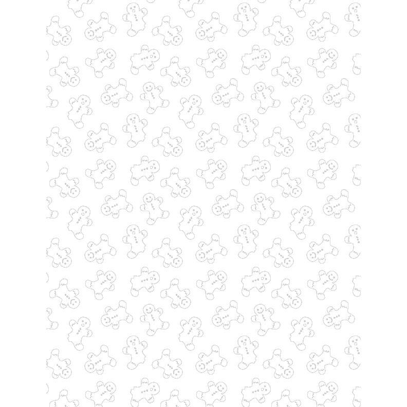 Stocking Stuffers 2 ~ Gingerbreadmen ~ ﻿﻿39189 100 White on White