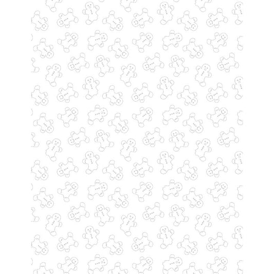 Stocking Stuffers 2 ~ Gingerbreadmen ~ ﻿﻿39189 100 White on White