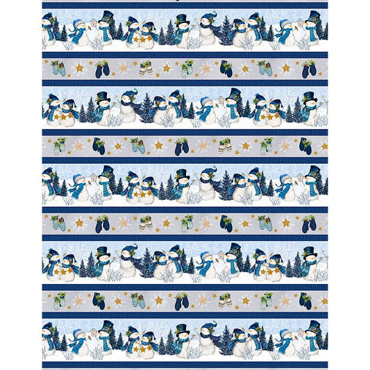 Let It Snow-Man! ~ Repeating Stripe ~ 27752 941 Multi