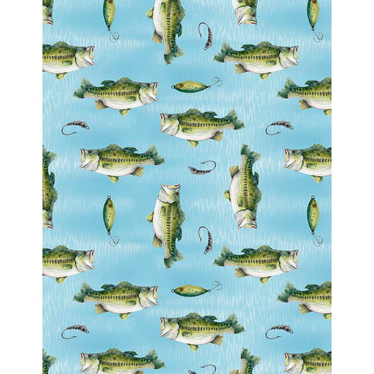 Reeled In ~ Directional Fish Toss ~ ﻿﻿21772 470 Light Blue