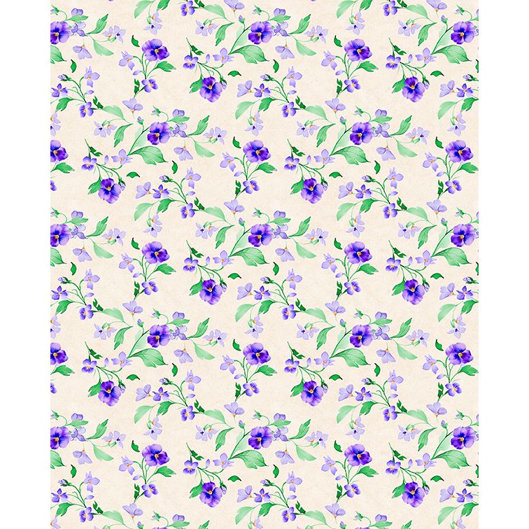Pansy Fields ~ Trailing Florals ~ 28665 267 Cream