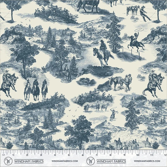 Lone Star Trail | Cowboy Toile - 55430-2 Midnight/Cream