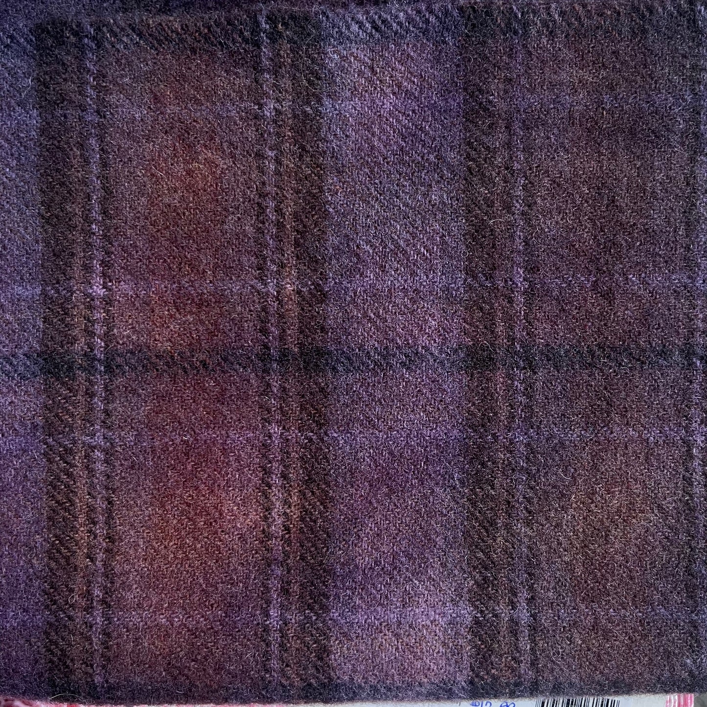 Blackberry Primitives ~ Eggplant Hand-Dyed Wool Fabric Fat Quarter TEXTURED
