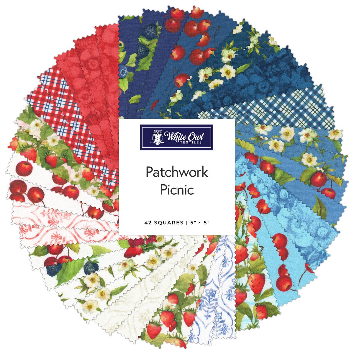 Patchwork Picnic ~ 5" Stamps