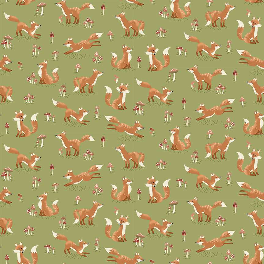 Hello Autumn ~ Foxtales ~ MU-098-G Green
