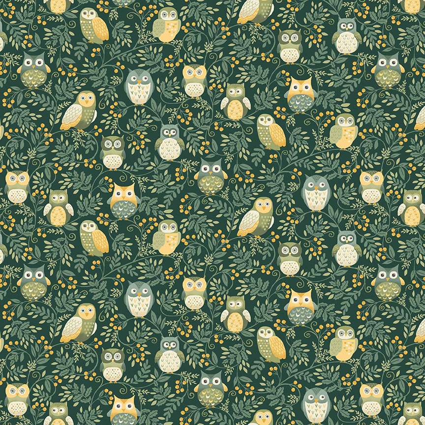 Hello Autumn ~ Twilight Owls ~ MU-099-G Green
