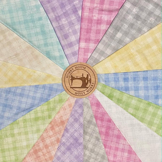 Essentials Dry Brush ~ Plaid ~ Fat Quarter Bundle ~ 10pcs