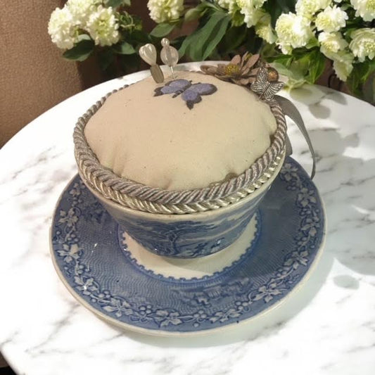 Paxe's Designs ~ #32 Vintage Teacup Pincushion