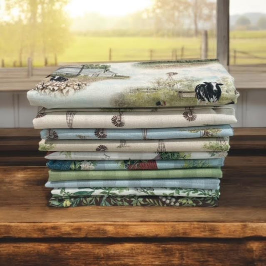 Farm View ~ FQ bundle ~ 10 pieces