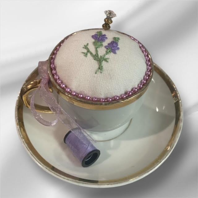 Paxe's Designs ~ #31 Vintage Teacup Pincushion