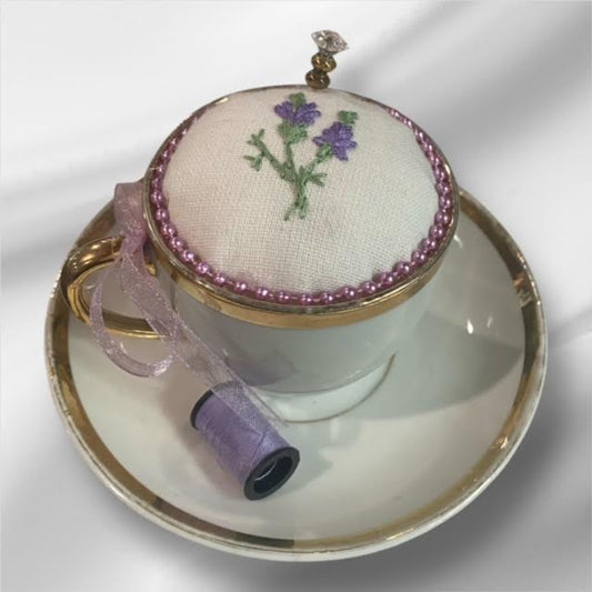 Paxe's Designs ~ #31 Vintage Teacup Pincushion