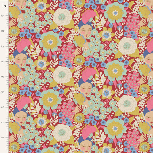 Tilda Wallflower ~ Wallflower ~ 100606 Burgundy