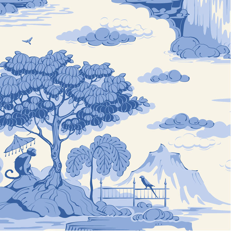 Tilda Something Blue ~ Cottonview ~ TIL100670 Cream