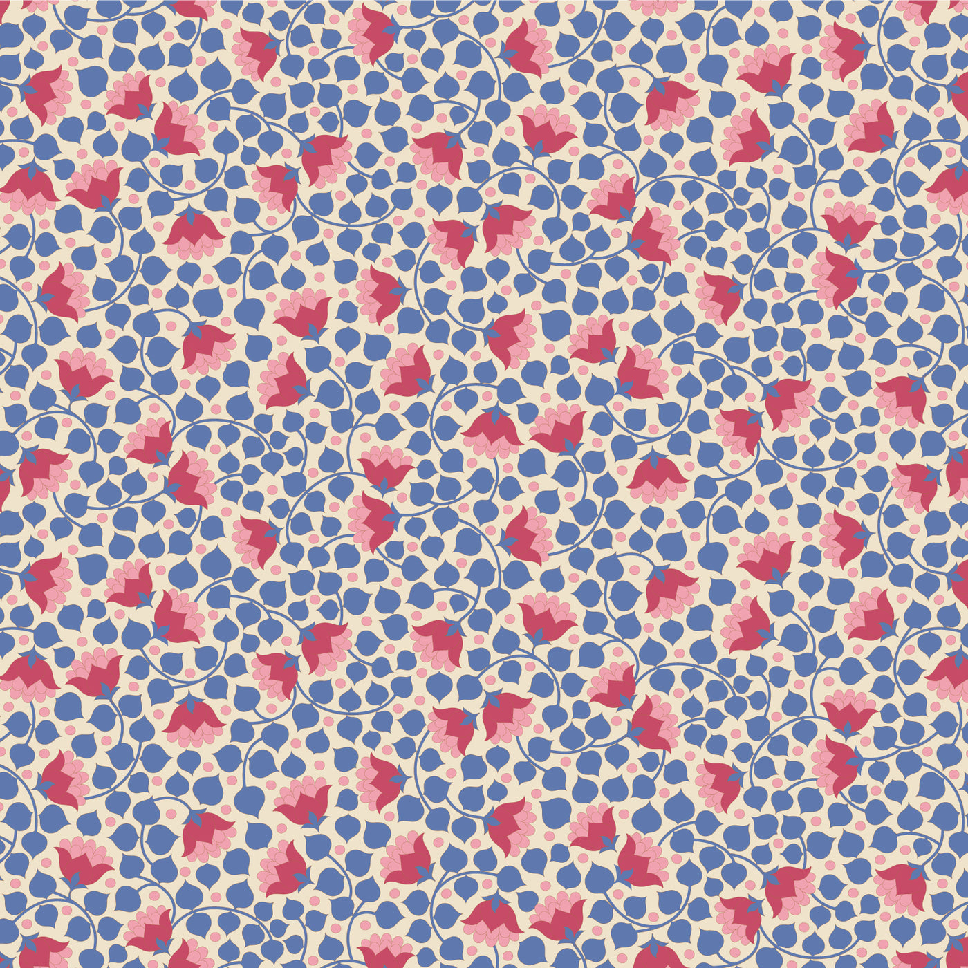 Tilda Wallflower Blenders ~ Bellflower ~ 110131 Denim