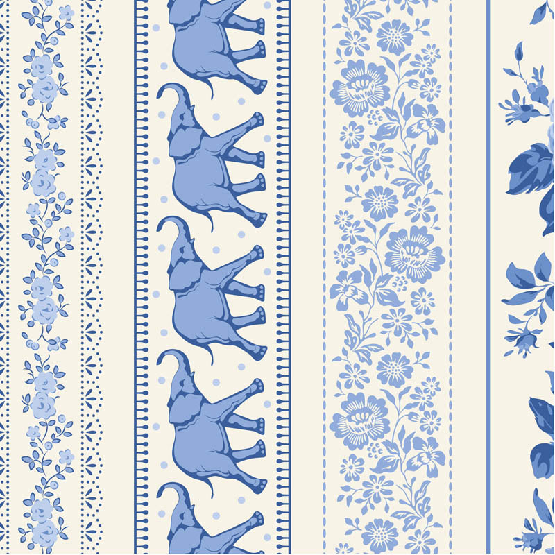 Tilda Something Blue Blenders ~ Borders ~ TIL110170 Blue