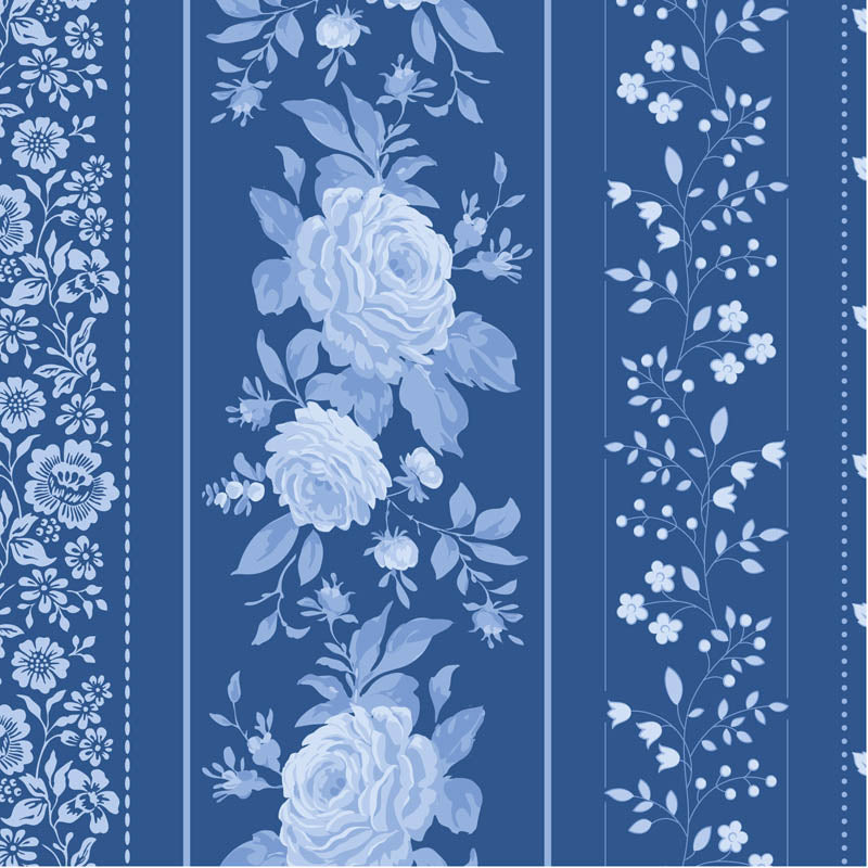 Tilda Something Blue Blenders ~ Borders ~ TIL110171 Night