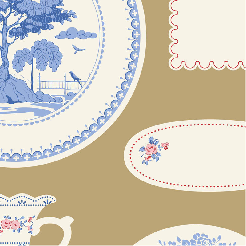 Tilda Something Blue Blenders ~ Labels & Ornaments ~ TIL110172 Ochre