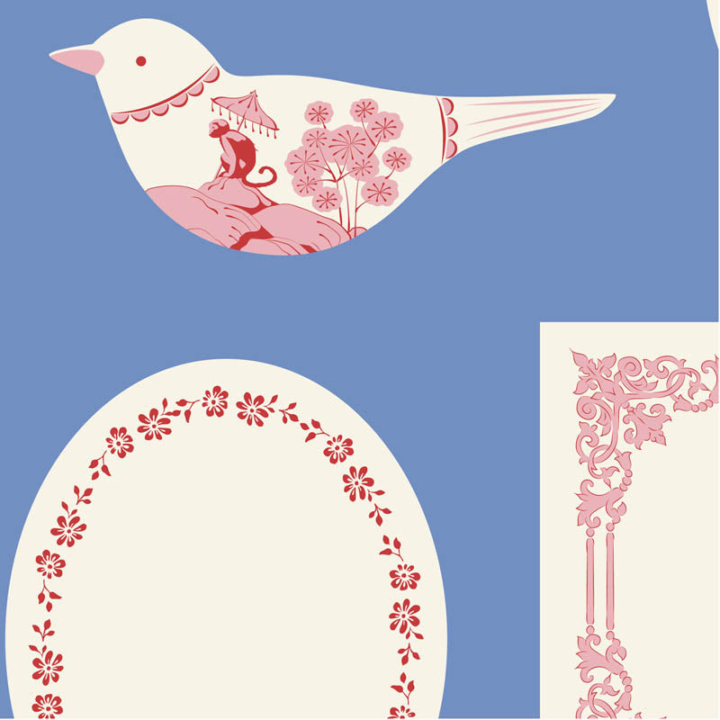 Tilda Something Blue Blenders ~ Labels & Ornaments ~ TIL110173 Blue