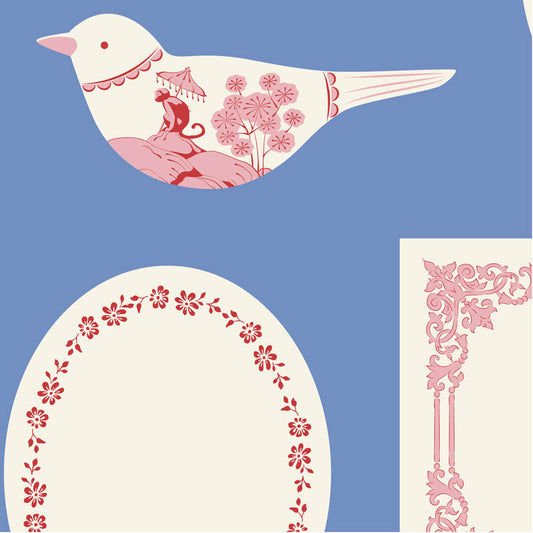 Tilda Something Blue Blenders ~ Labels & Ornaments ~ TIL110173 Blue