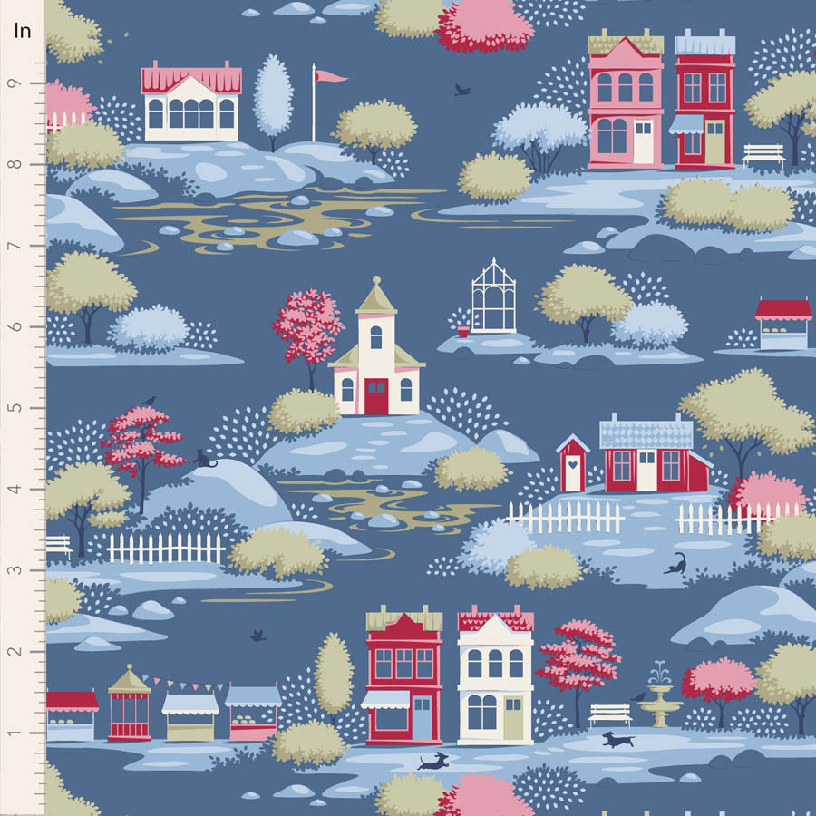 Tilda Village Life ~ Village ~ TIL110187 Blue