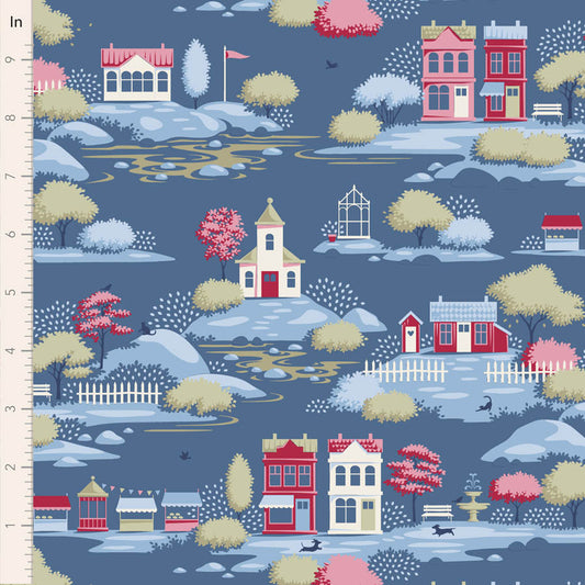 Tilda Village Life ~ Village ~ TIL110187 Blue